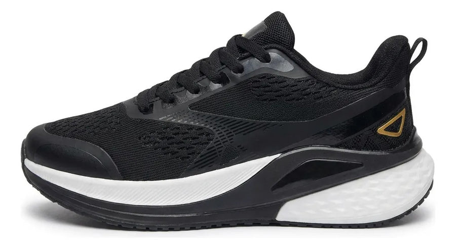 Zapatilla Mujer Deportiva Negra Running Gimnasio Gym Aire