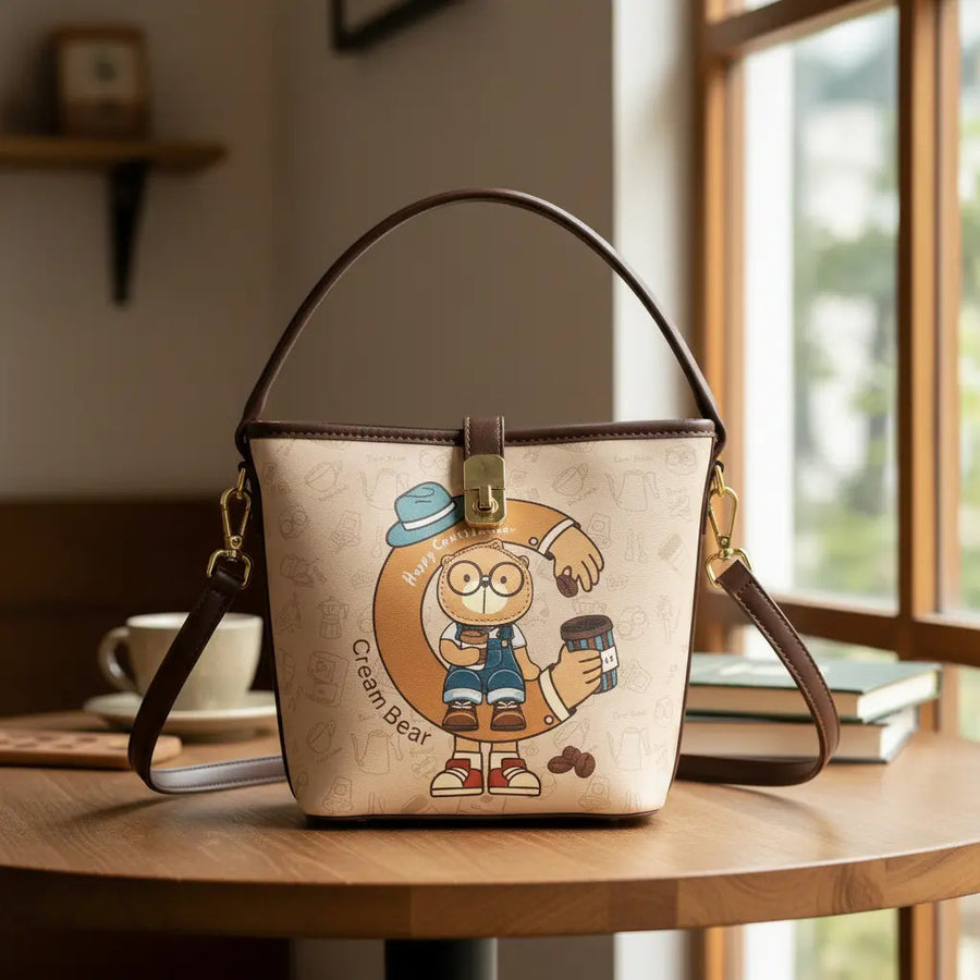 Cartera Mujer Bandolera Mochila Regalo Cream Bear Original
