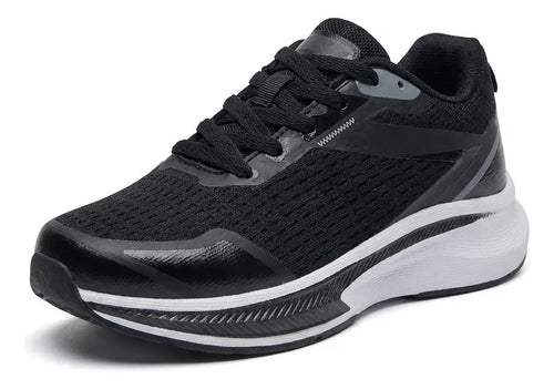 Zapatilla Mujer Deportiva Negro Liviana Transpirable Comoda