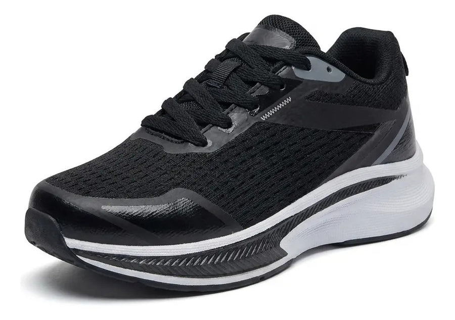 Zapatilla Mujer Deportiva Negro Liviana Transpirable Comoda