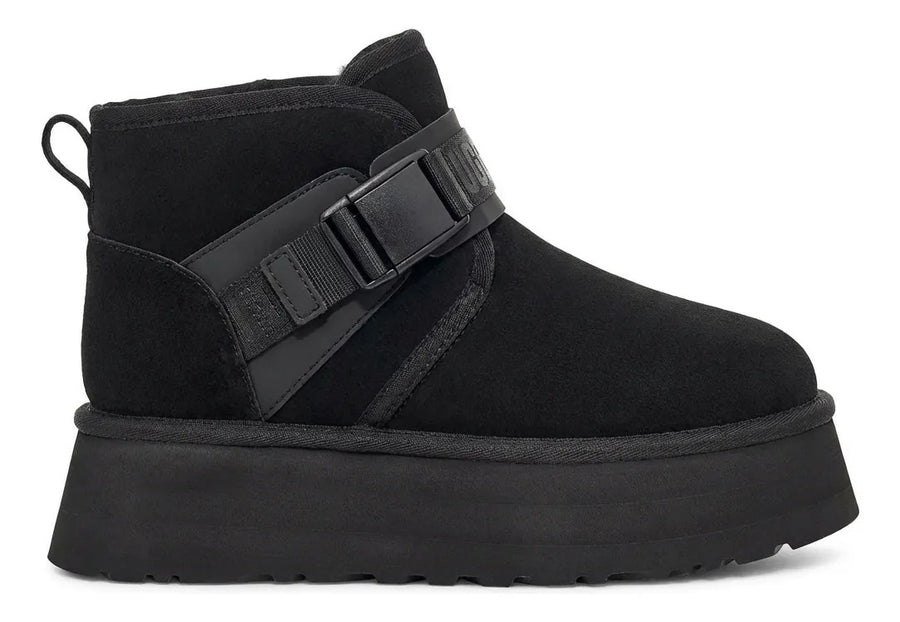 Botin Mujer Pantubota Negro Chiporro Bota Plataforma Liviana