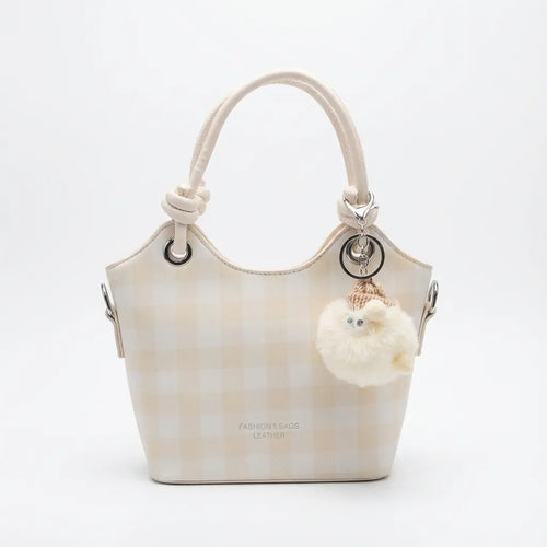 Cartera Mujer Bandolera Beige Bolso Cute Correa Ajustable