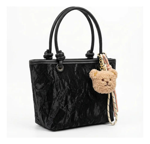Cartera Mujer Bandolera Negra Handbag Oso Casual Elegante