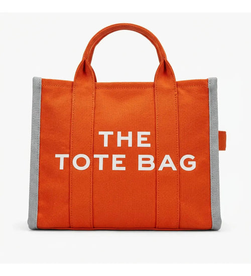 Cartera Mujer Tote Bag Naranja Tela Handbag Playa Casual