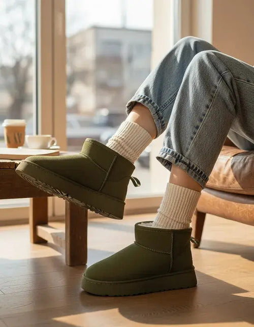 Bota Mujer Pantubota Corta Plataforma Forrada Australiana