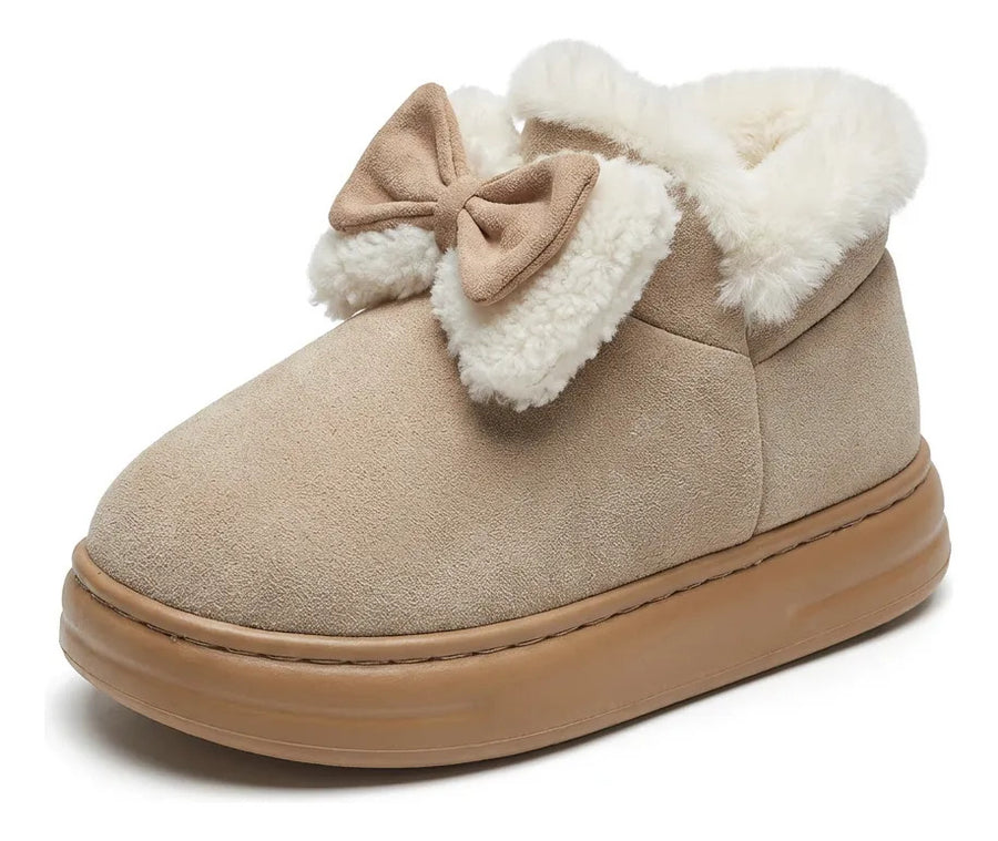 Pantufla Mujer Pantubota Chiporro Botin Gris Liviano Suave