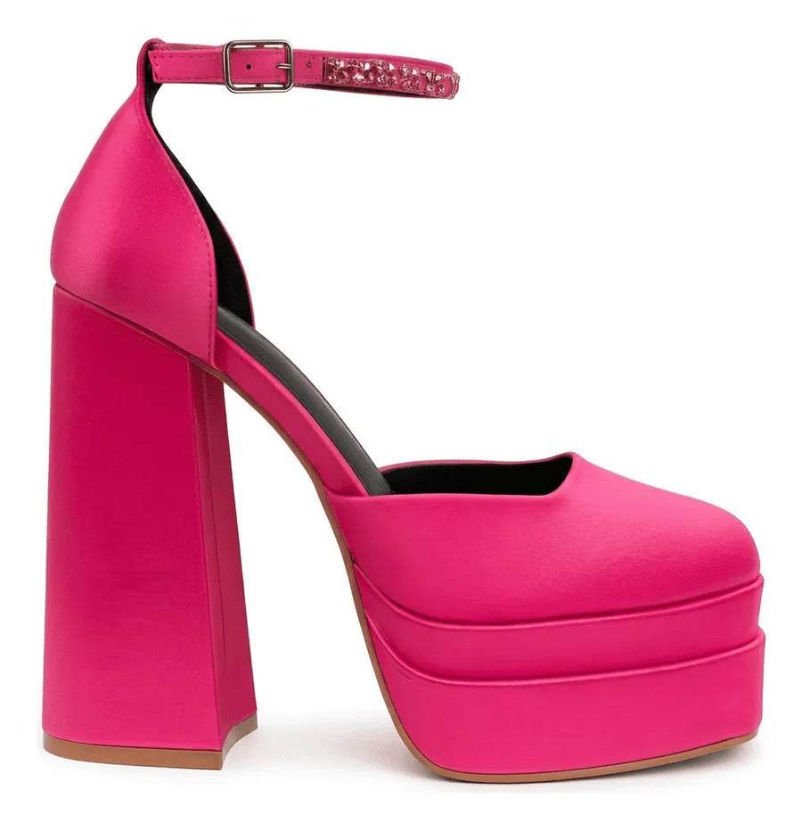 Zapatos Tacones Alto Para Fiesta Mujer Plataforma Negro
