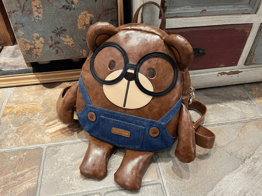 Mochila Mujer Bolso Oso Cafe Cream Bear Original Escolar