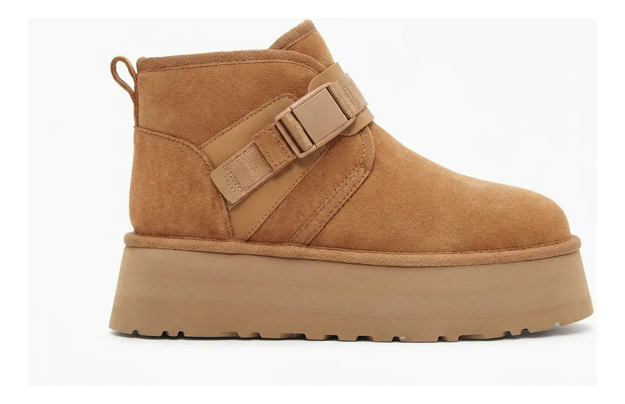 Bota Mujer Pantubota Chiporro Plataforma Botin Invierno