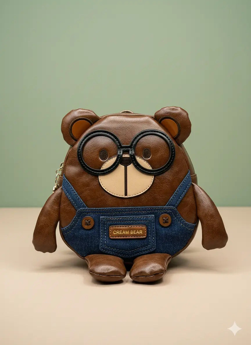 Mochila Mujer Bolso Cartera Cream Bear Original Regalo Oso